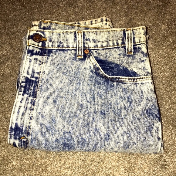 Vintage 90s Levi’s 550 Orange Tab Acid Wash Jeans / Made in USA / 38x32 - Picture 11 of 11